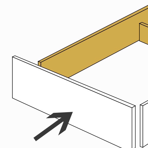 Alu Endesokkel 108x16.5cm - til køkken ø